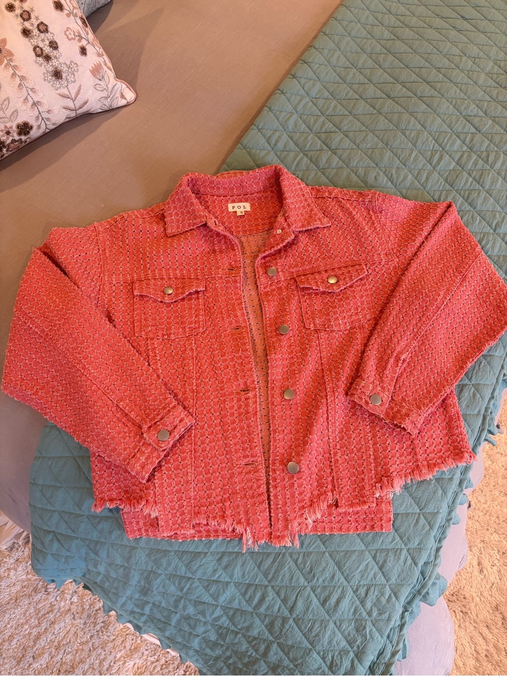Textured, Distressed POL Jacket Small - Picture 2 of 6